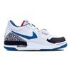 Jordan Legacy 312 Cushioning Abrasion Resistant Slip Resistant Low top Vintage Basketball Shoes GS White Blue FV8117-141(Team56-)