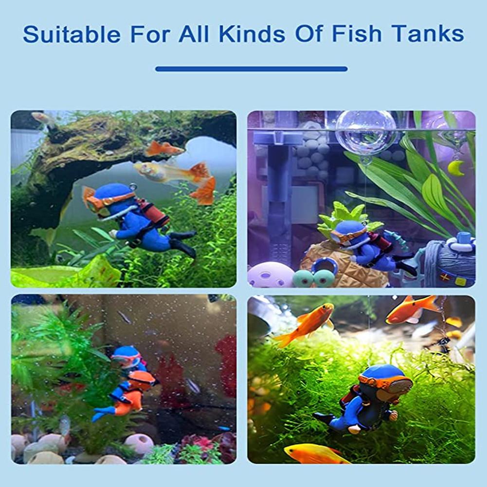 Resin Aquarium Mini Floating Diver Fine Craftsmanship Exquisite Details Fish Tank Layout Prop Underwater World Ornaments
