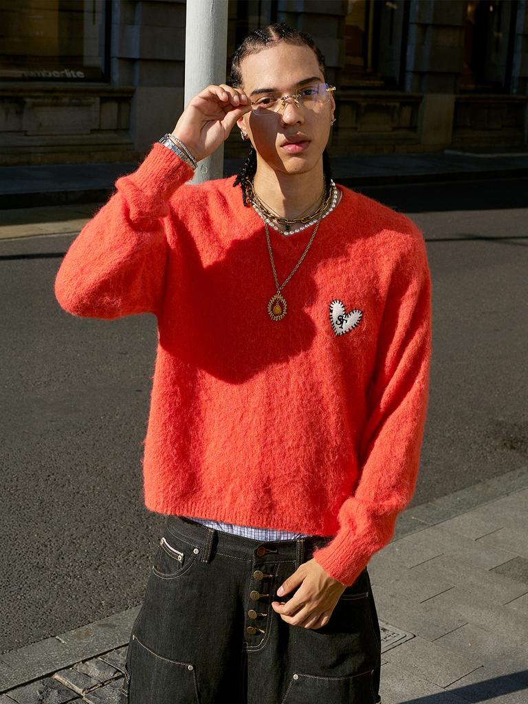 Seutib Lovelove* Wool Sweater _ Red