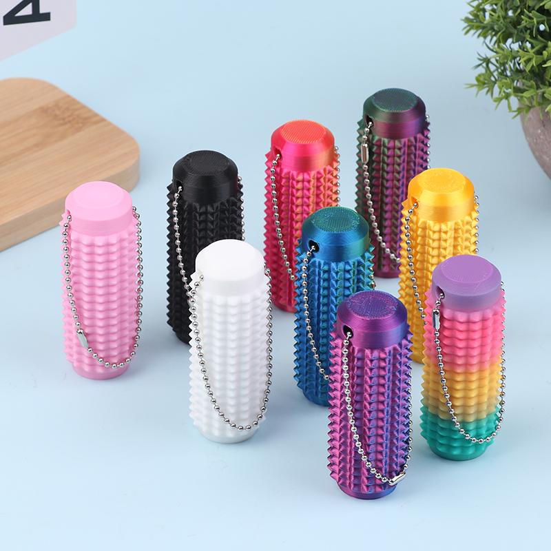 1 kus 7/9 cm pichlavá Grippie stimulační hračka s přívěskem na řetízku pro úlevu od úzkosti, pozitivní novinka, malá kapesní mini fidget hračka