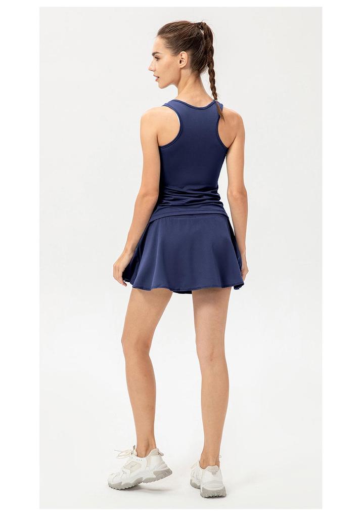 Women's Quick-Dry Skort for Tennis, Dance, Yoga, and Fitness with Anti-Exposure Inner Lining.