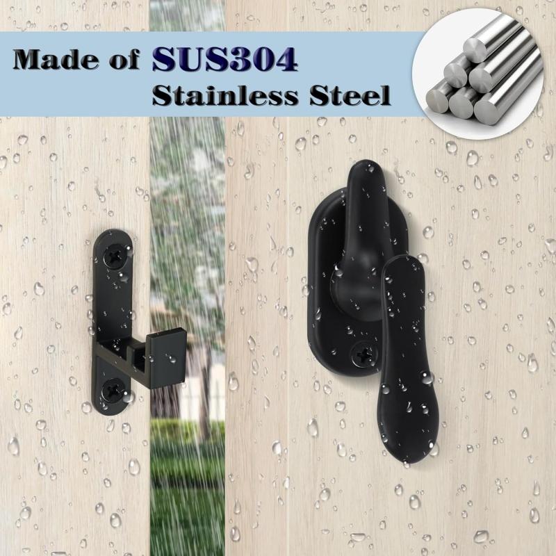 Stainless Steel Double Slot Flip Latch Lock,90°/180° Door Bolts,Doors Handle Buckles,Anti-Theft Child Safety Locks Home Hardware