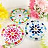 Four Cart Cute Handmade Glass Mosaic Coaster Margaret CNJYK6