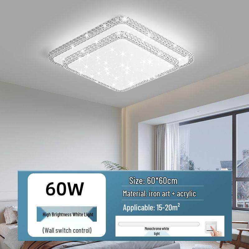 Ultra-bright Modern LED Crystal Ceiling Light for Bedroom and Living Room