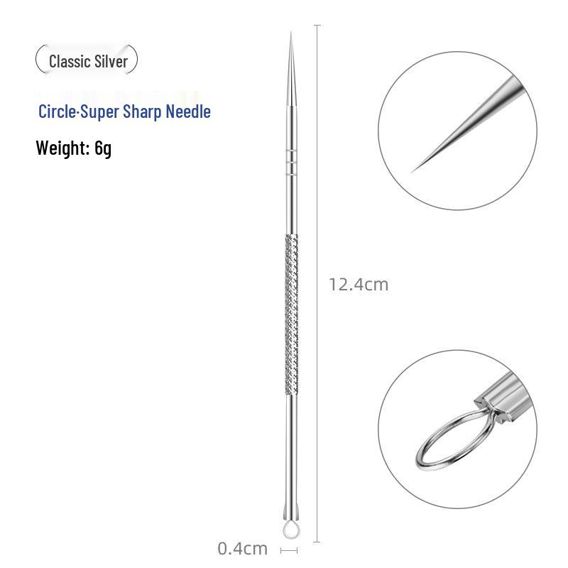 Stainless Steel Blackhead Remover & Acne Needle Set - Beauty Tools