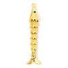 1 Piece Brass Ocean Jewelry Pendants Gold Color Fish Animal Movable Green Cubic Zirconia Eyes For DIY Jewelry Making Necklace