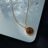 French High-End Tiger Eye Braided Necklace - Retro Mobius Sweater Chain