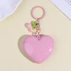 1Pcs Heart Shape Mini Empty Blush Powder Box Eye Shadow Container With Mirror And Aluminum Pan Key Chain Lipstick Packaging