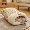 Portable Puppy Sack for Travel Plush Cat Sleeping Bag, Soft Cozy Pet Cave Bed, Fluffy Warm Washable Nest Cold Weather Sack, Snuggle Pouch Indoor