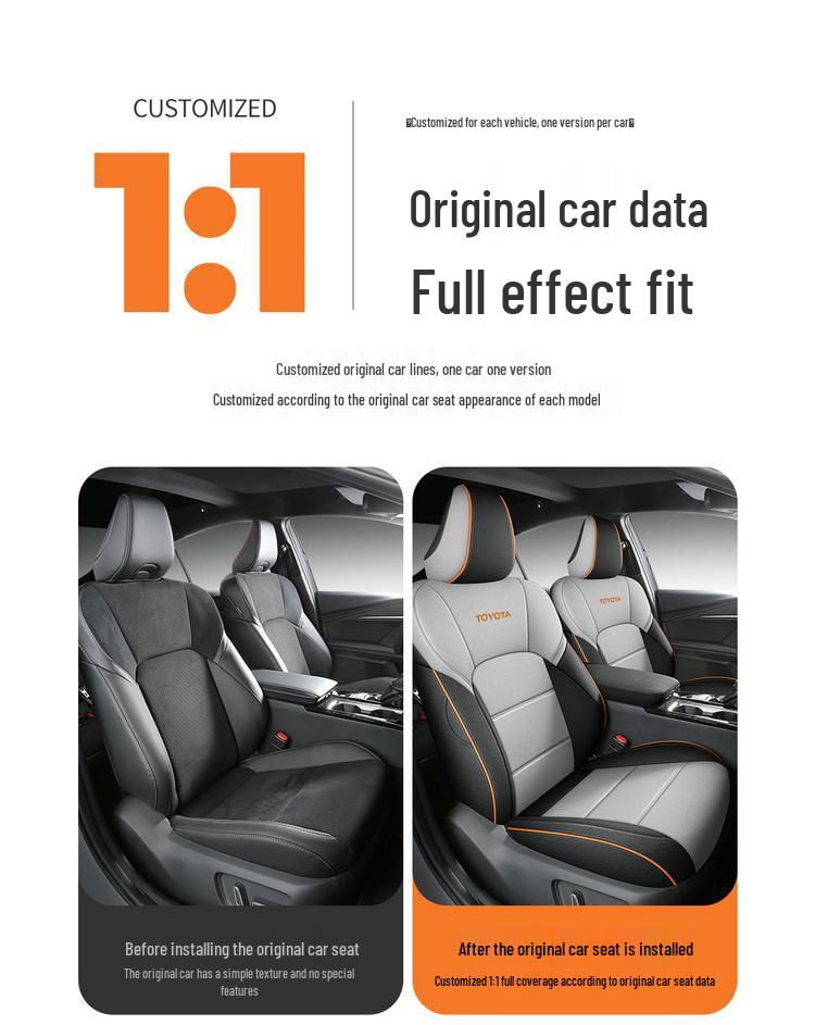 9th Gen All-Season Fabric Car Seat Covers for 2024 Toyota Camry, Full Coverage