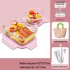 ZISIZ Microwavable Glass Lunch Box Set