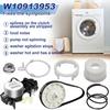 BHBL W10913953 Washer Shift Actuator W10721967 Pulley Clutch with W10006384 Drive Belt Kit for