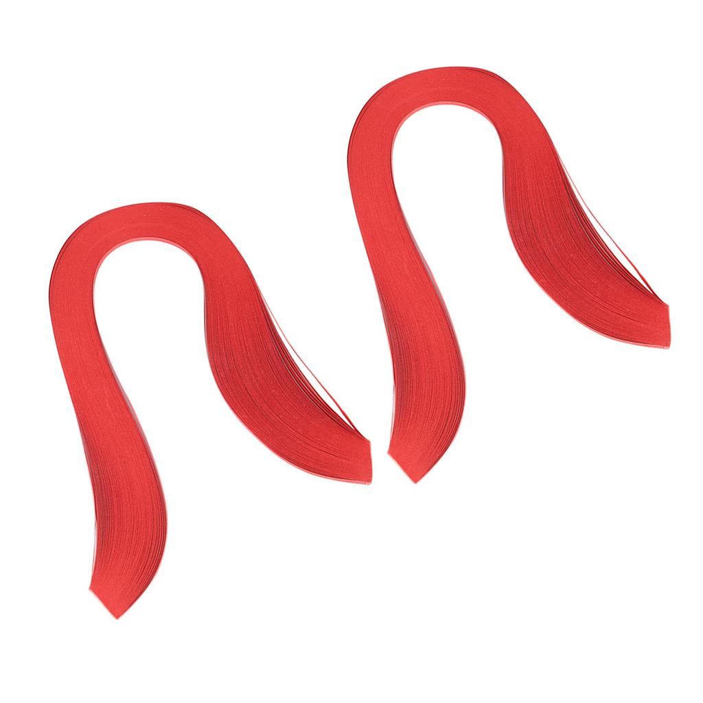 600 Stripes   Quilling Paper 3mm Width Pure Color Origami Paper Hand Craft(red)