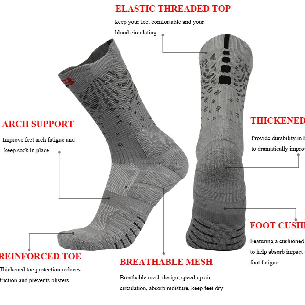 Men Thickened Elite Basketball Socks Cycling Young Cotton Towel Bottom Outdoor Sports Socks Men's Running Socks