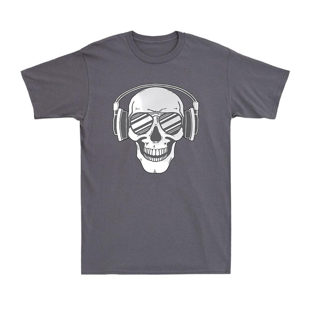 Headphones Skull Graphic Funny Glasses Vintage Men s T-Shirt T-shirt XXXXL