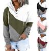 Women's Pullover Hoodies Tops Casual Button Down Long Sleeve Pocket Sweatshirts