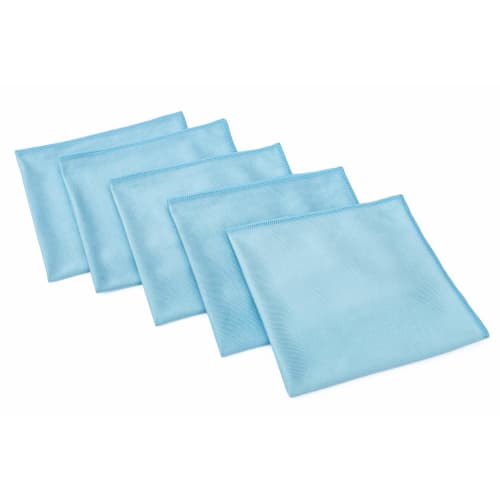 

The Rag Company Premium Glass & Window Towels, 40x40cm, Pack of 5, Blue