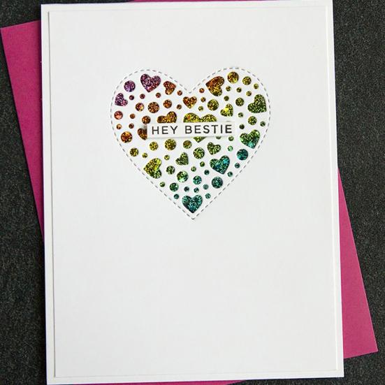 Paper Fabric Embossing Cutting Dies Hollowed Heart Card Scrapbook DIY Crafts