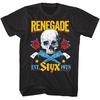 Styx Renegade Skull Men's T Shirt Pistols Roses 1978 Rock Band Album Concert