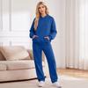 Women's Casual Warm Tracksuit Set with Hoodie and Jogger Pants for Fall and Winter