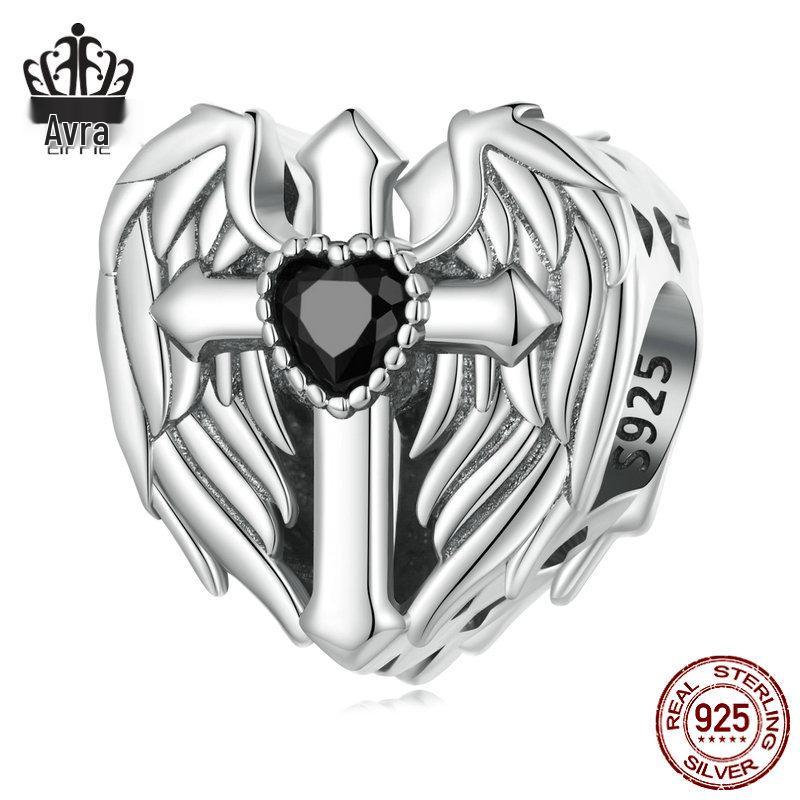 

Aifle Серебро 925 пробы Вера и Любовь Крест Защитные Бусины DIY Ювелирные Аксессуары