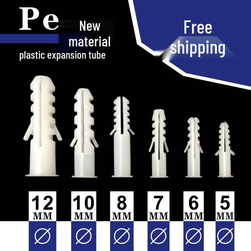 Plastic Expansion Tube Set with Screws and Rubber Plugs (5-12mm)