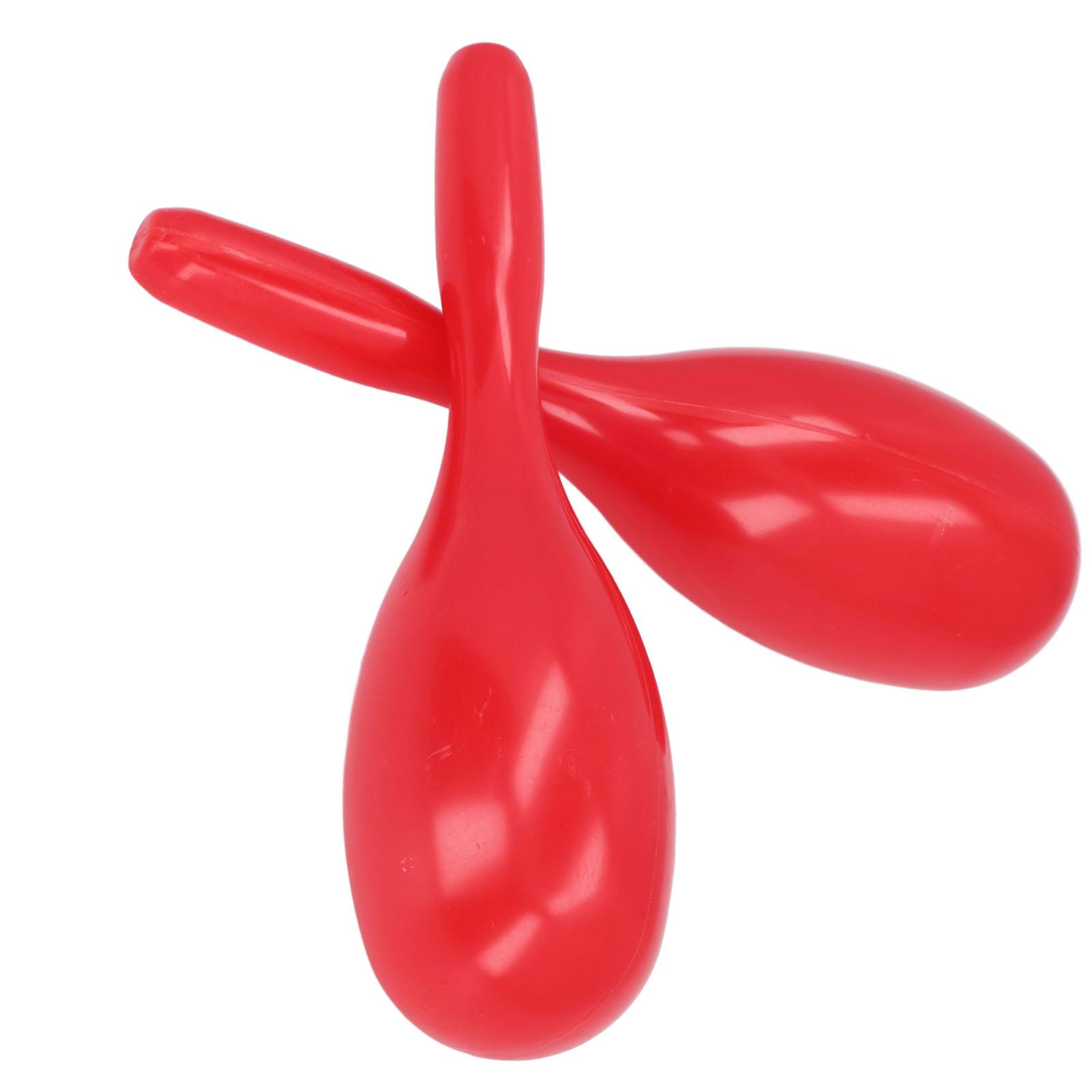 2Pcs Music Maracas Oval Shaped Plastic Hand Percussion Rattles Music Instrument for KTV Party Kindergarten