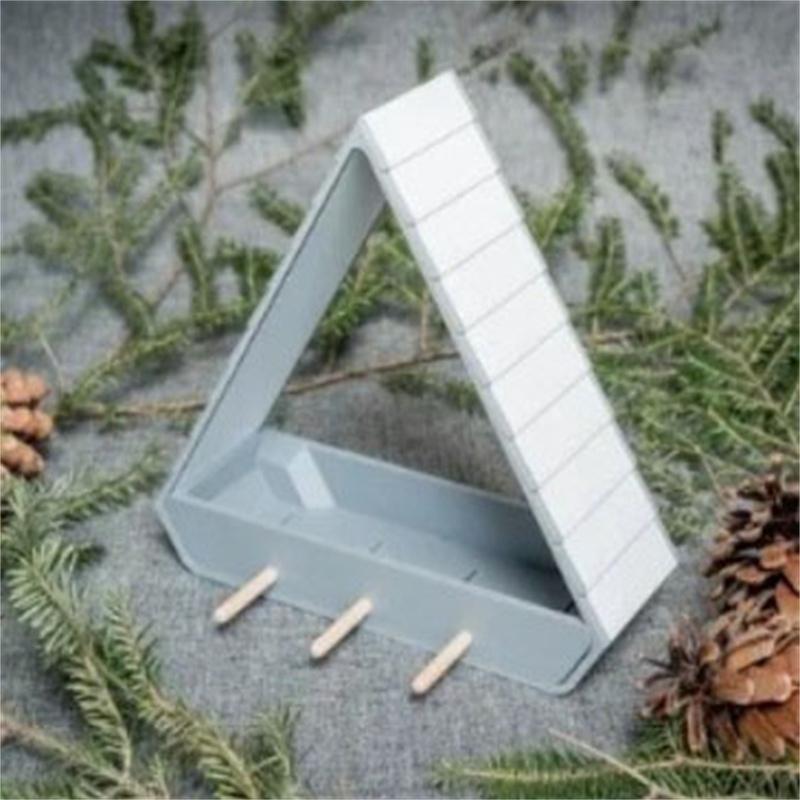 

Годівниця для птахів із трикутним прозорим вікном Персоналізована годівниця для птахів із знімним лотком для саду, на відкритому повітрі, у дворі, для спостереження за дикою природою білий