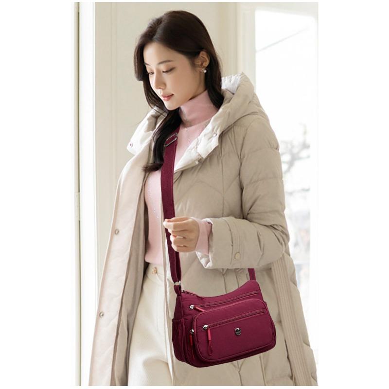 Female Crossbody Single Shoulder Lightweight Nylon Cloth Bag