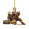 2D Christmas Firefighter Pendant Christmas Pendant Dwarf Car Pendant Statue Craft Party Accessories Decoration New Year 2025