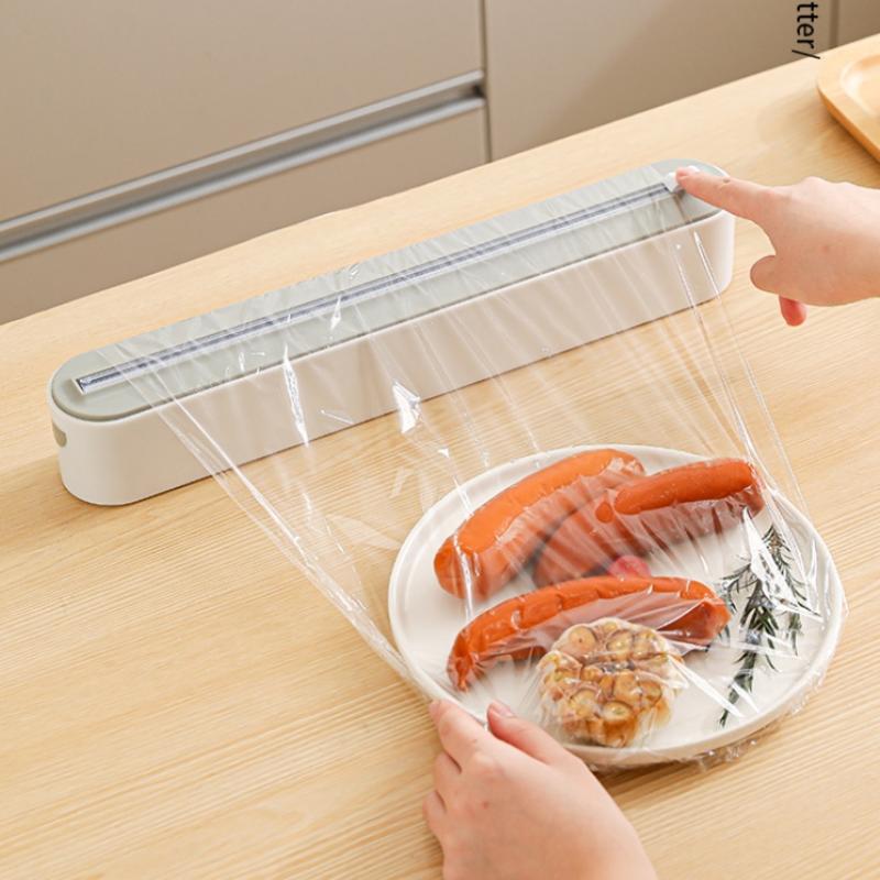 Kitchen Disposable Cling Film Cutter, Point Breaking Household Food Special Cutting Box Plastic Wrap Cutter, Storage Box