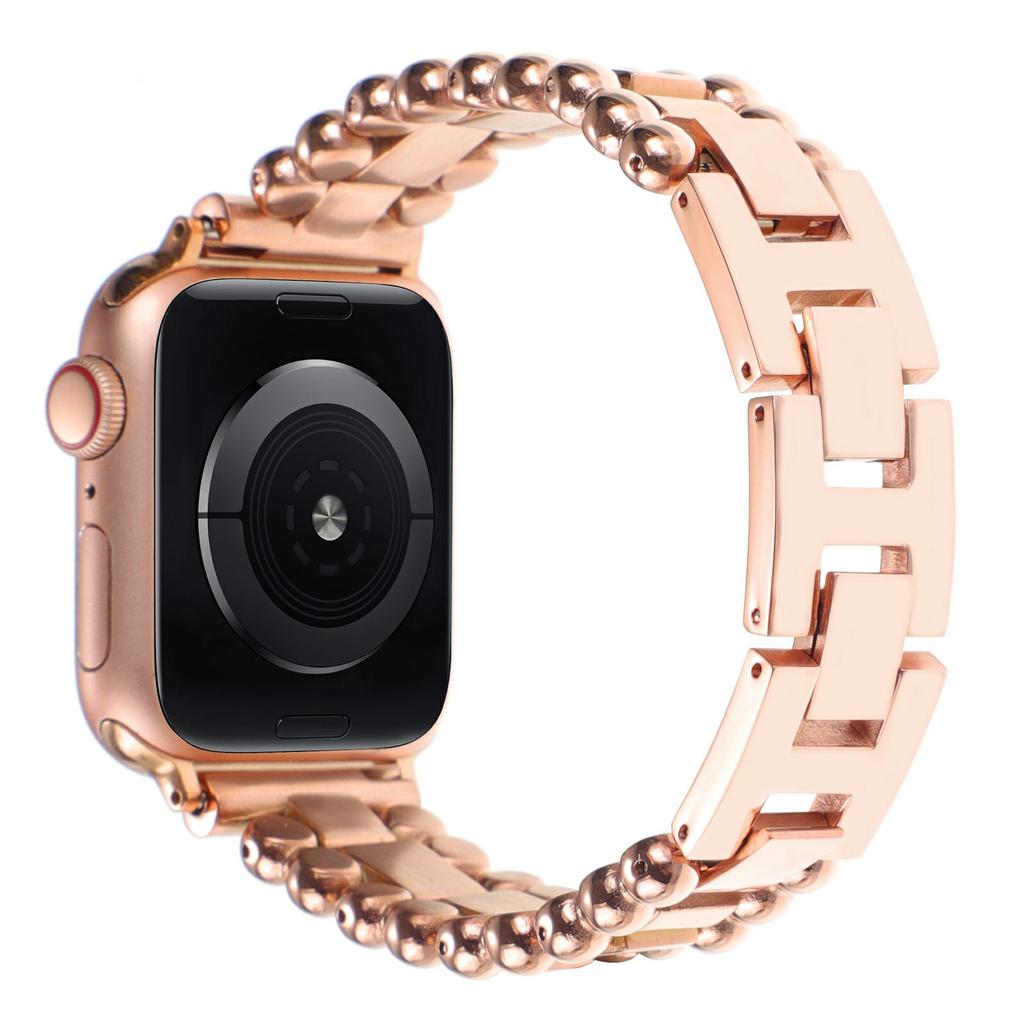 Watch Band for Apple Watch Ultra 3 2 1 49mm/Series 11 10 46mm/9 8 7 45mm/SE3 SE2 SE 6 5 4 44mm/3 2 1 42mm Side Beads Stainless Steel Wrist Strap