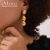 Emanco Earrings Fashion Trendy Modern Spiral Hoop Earrings Vintage Unique Temperament Multi-layer Spiral Pendant Earrings