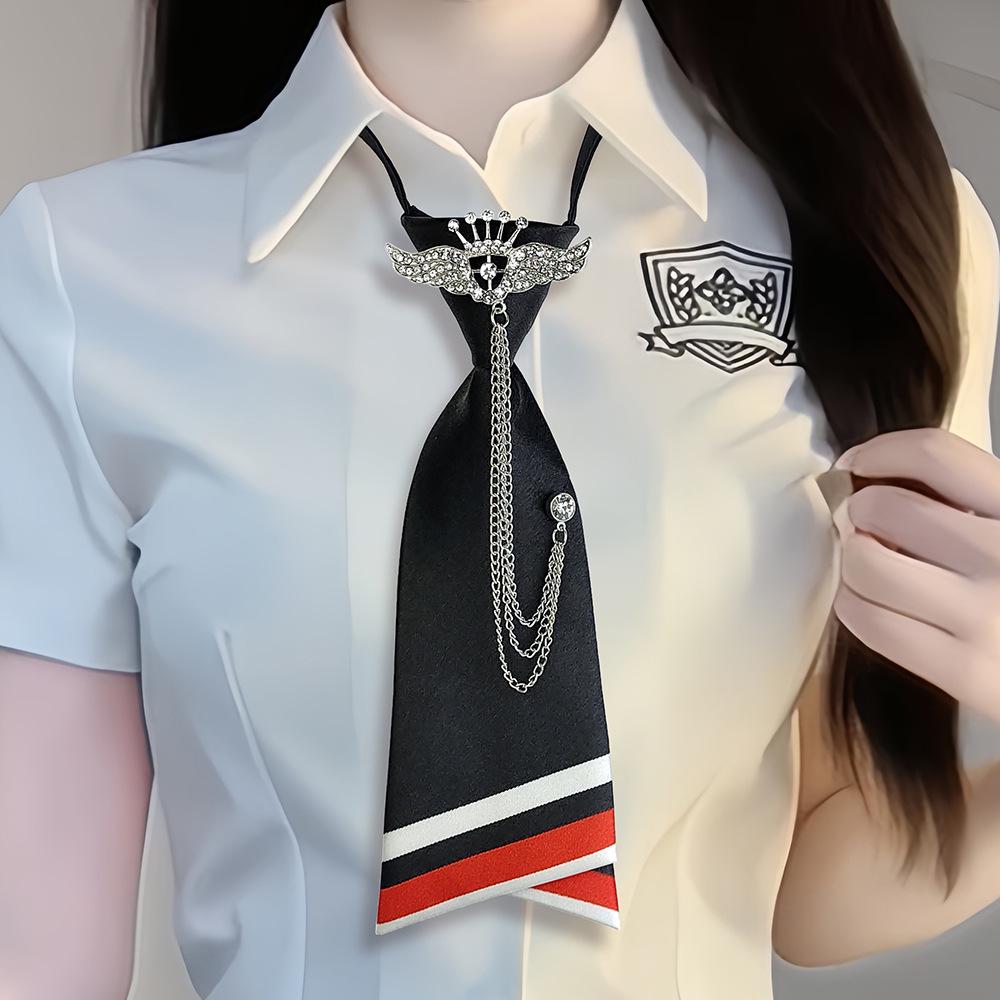 Unisex Japanese & Korean Academy Style No-Tie Uniform Collar Ornament - Fashion Tie for JK Girl Shirts