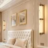 2025 Modern Chinese LED Strip Wall Lamp for Living Room, Faux Marble Design, Suitable for Villa, Hotel Corridor, or Staircase Lighting