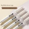 Ivory White 0.5mm Quick-Drying Gel Pen - Perfect for Students and Office Use.
