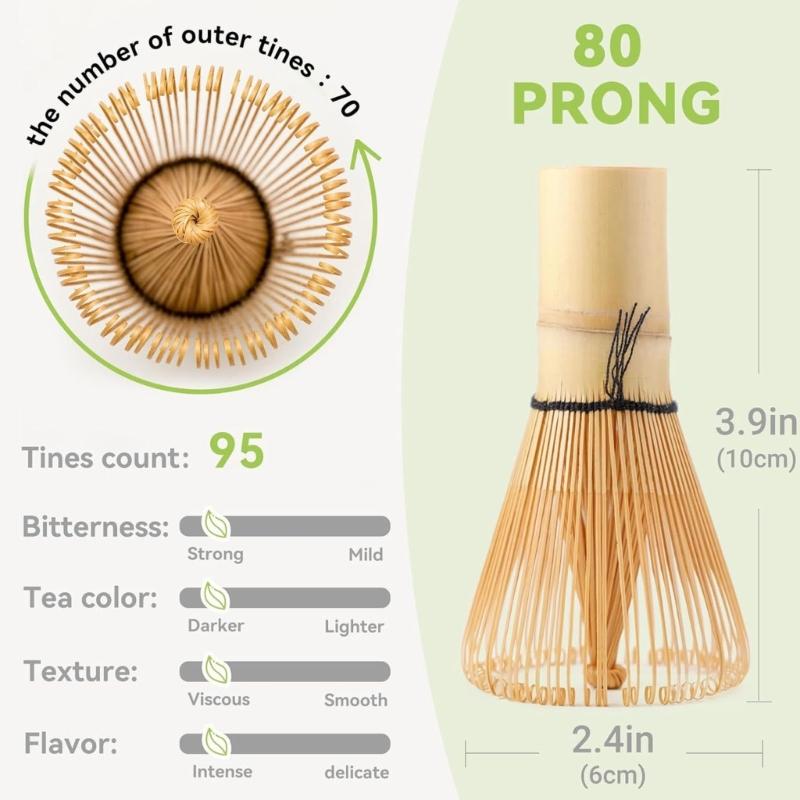 ProfessionalSustainable Authentic Bamboos Chasen Whisk Professional Beverage Mixing Frothing Tool For Home Use Even Foam