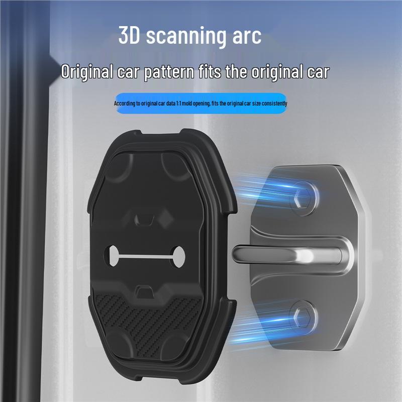 Car Door Lock Silicone Protector: Noise Reduction, Shock Absorption, Anti-Collision Pad for Safe Door Closing