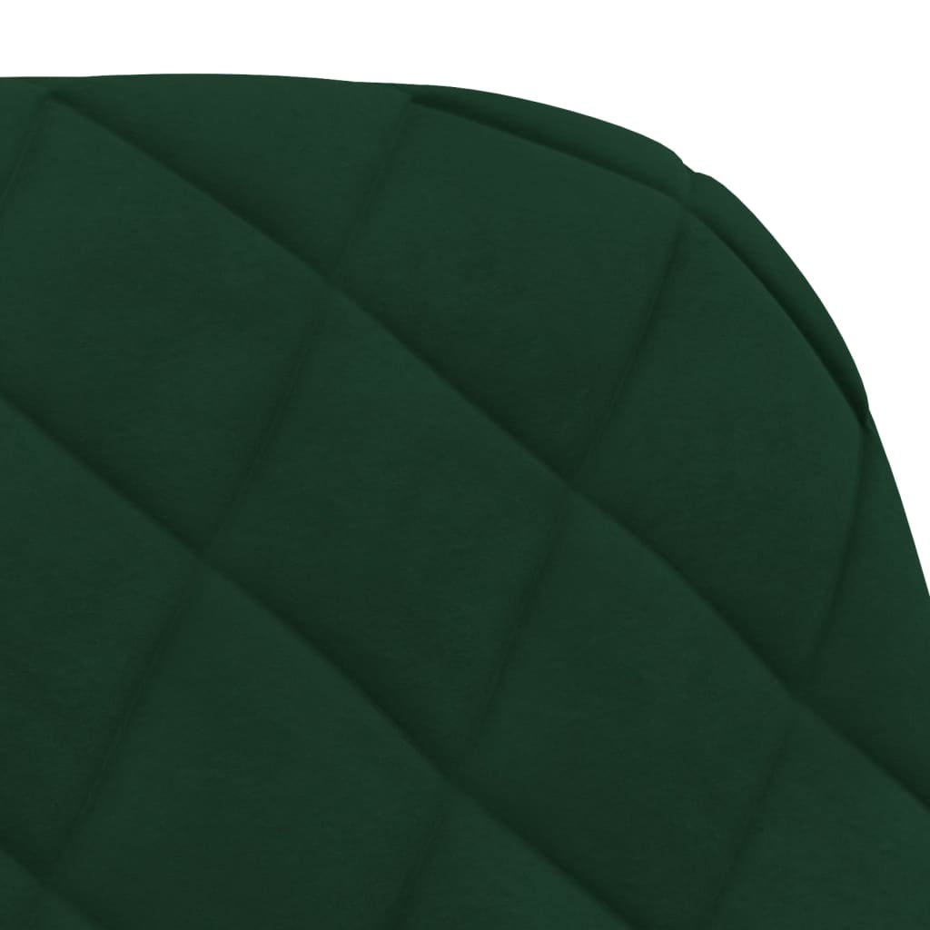 Dining Chairs 2 Pcs Swivel Dark Green Velvet