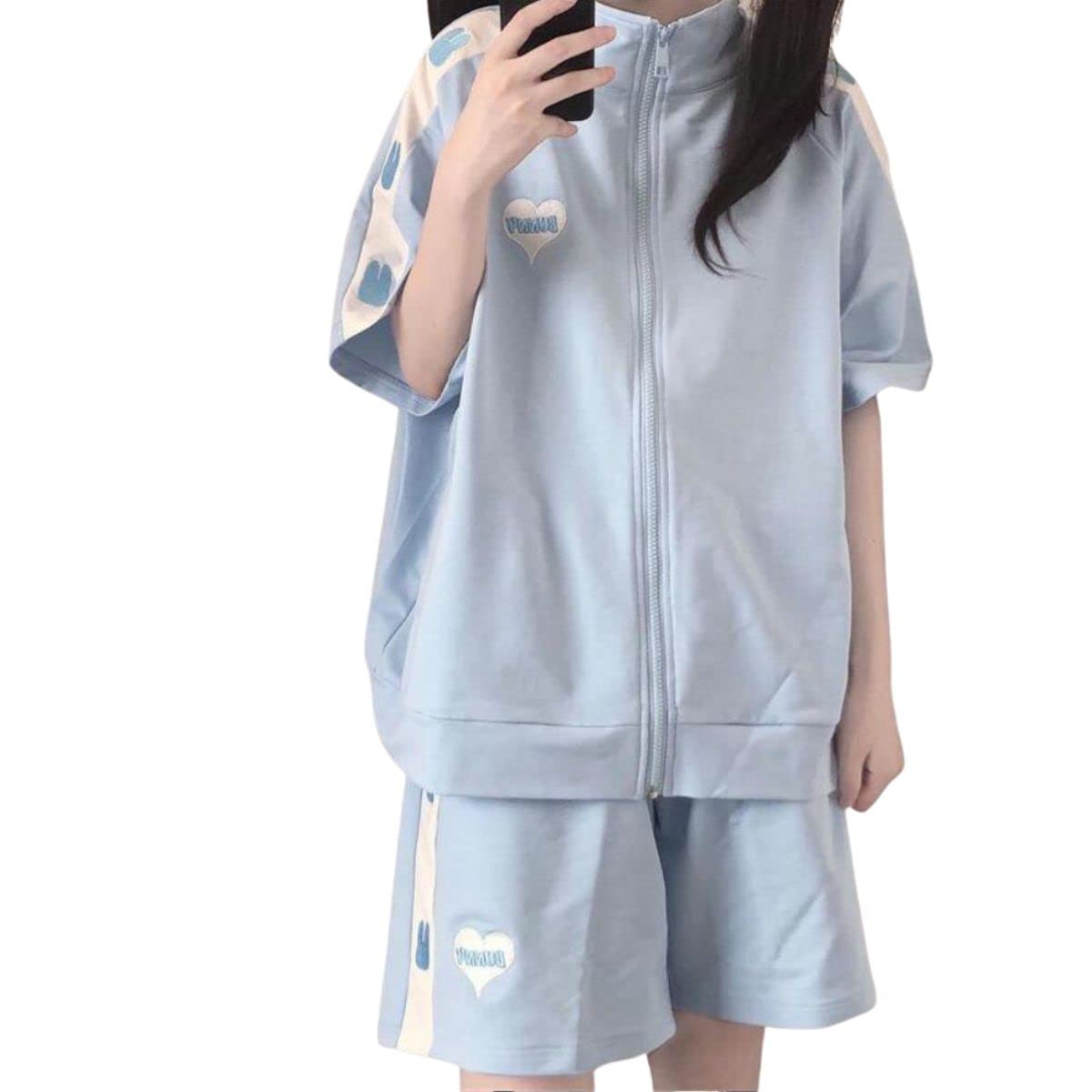 

Спортивный костюм Landmine Light Angel Neighborhood Пастельно-голубой половинный [Liberte555] Женский комплект, Стиль, Синий, Субкультура, (НОВЫЙ L, Набор)