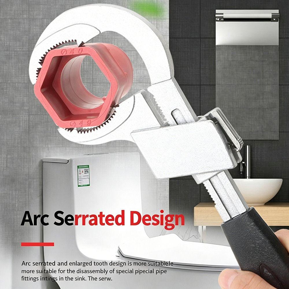 Aluminium Alloy Adjustable Wrench Adjustable Design Bathroom Wrench Sink Spanner  Bathroom Repair