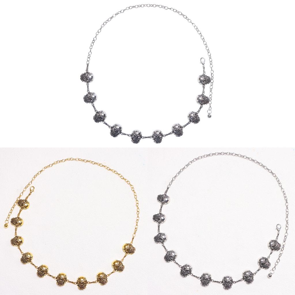 Gothic Skull Metal Waist Chain For Women With Lobster Clasp Fashion Body Jewelry