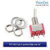 SPDT/DPDT Toggle Switch: 3/6/9/12 Pins, 2/3 Positions, Optional Reset, MTS-103/202