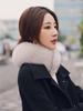 Faux Fur Snood Scarf with Magnetic Fox Fur Collar - Trendy Hanfu Down Jacket Accessory
