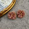 Double-layer Flower Earrings Women's Fashion Exquisite Stud Earrings Light Luxury High-end New Versatile Earrings