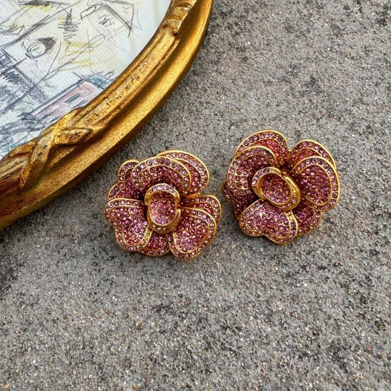 Double-layer Flower Earrings Women's Fashion Exquisite Stud Earrings Light Luxury High-end New Versatile Earrings