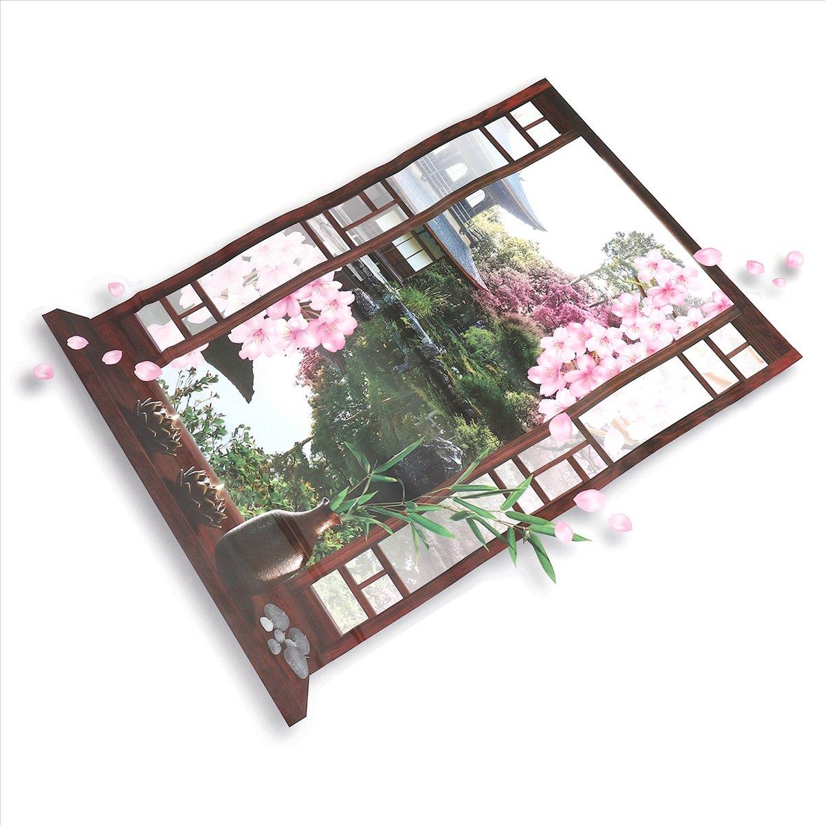 

BHBL 3D Window Peach Blossom Flower Art Wall Sticker Removable Decal Mural China Mainland