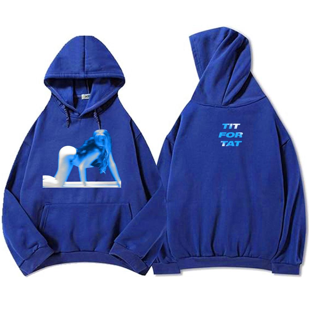 Tate Mcrae Tit for Tat Hoodies Long Sleeve Casual Hooded Sweatshirts Casual Fashion Men Women Pullovers Winter Fleece Hoody