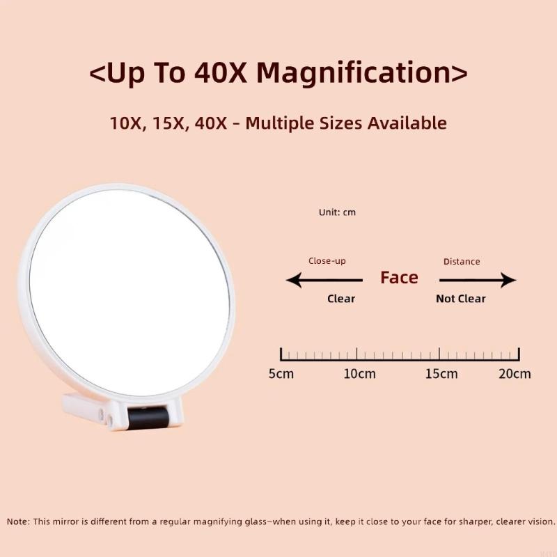 40x Double-sided Foldable High-definition Makeup Mirror With Lights
