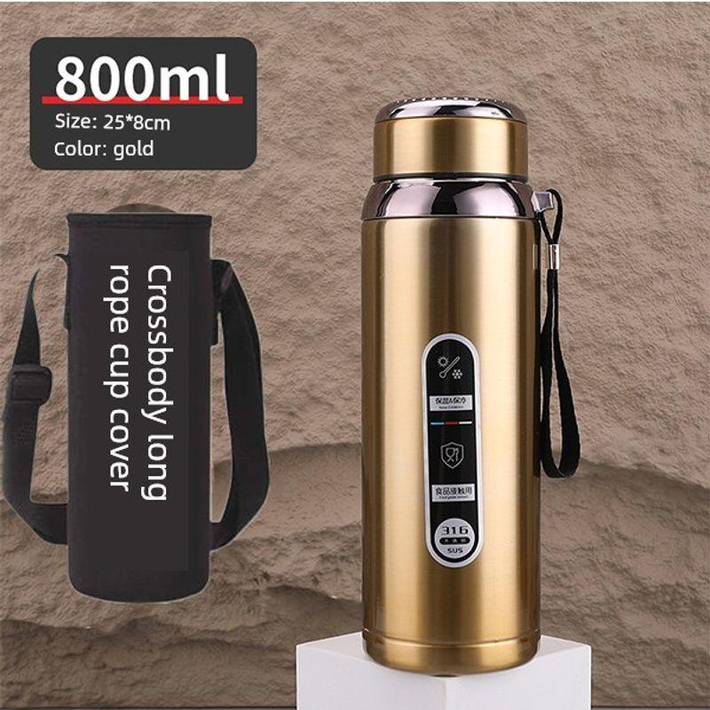 316 Steel Large-Capacity Thermos Cup for Men and Women with Filter Tea Cup Adult Business Portable Large Cup Gift Cup 600